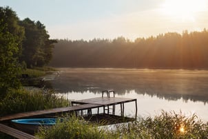 pond with dock