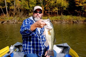 Man holding Bass